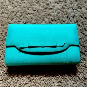 Vintage aquamarine clutch purse